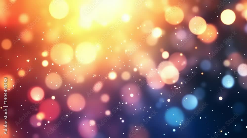 Colorful bokeh lights creating a vibrant atmosphere, ideal for festive celebrations or backgrounds