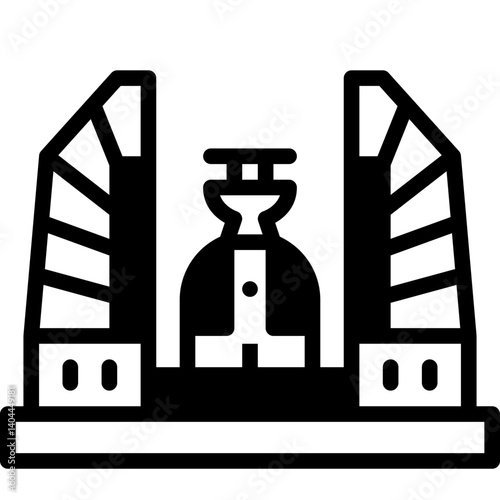 democracy monument solid line icon