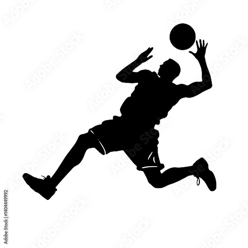 Basketball Player Silhouette Jump Shot Dunk – Vector Sports Illustration