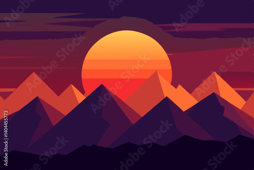 vector illustration of mountain landscape