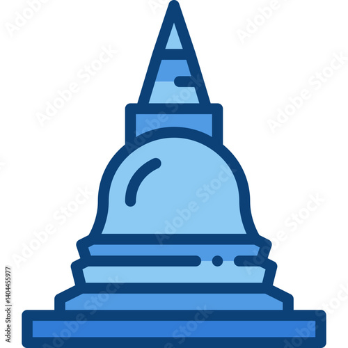 pagoda two tone icon