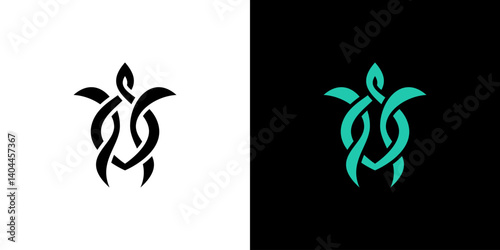 turtle outline logo vector icon illustration