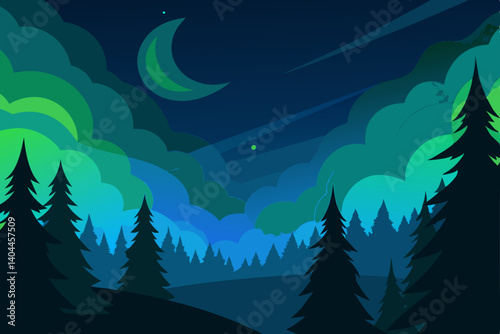 vector illustration of forest