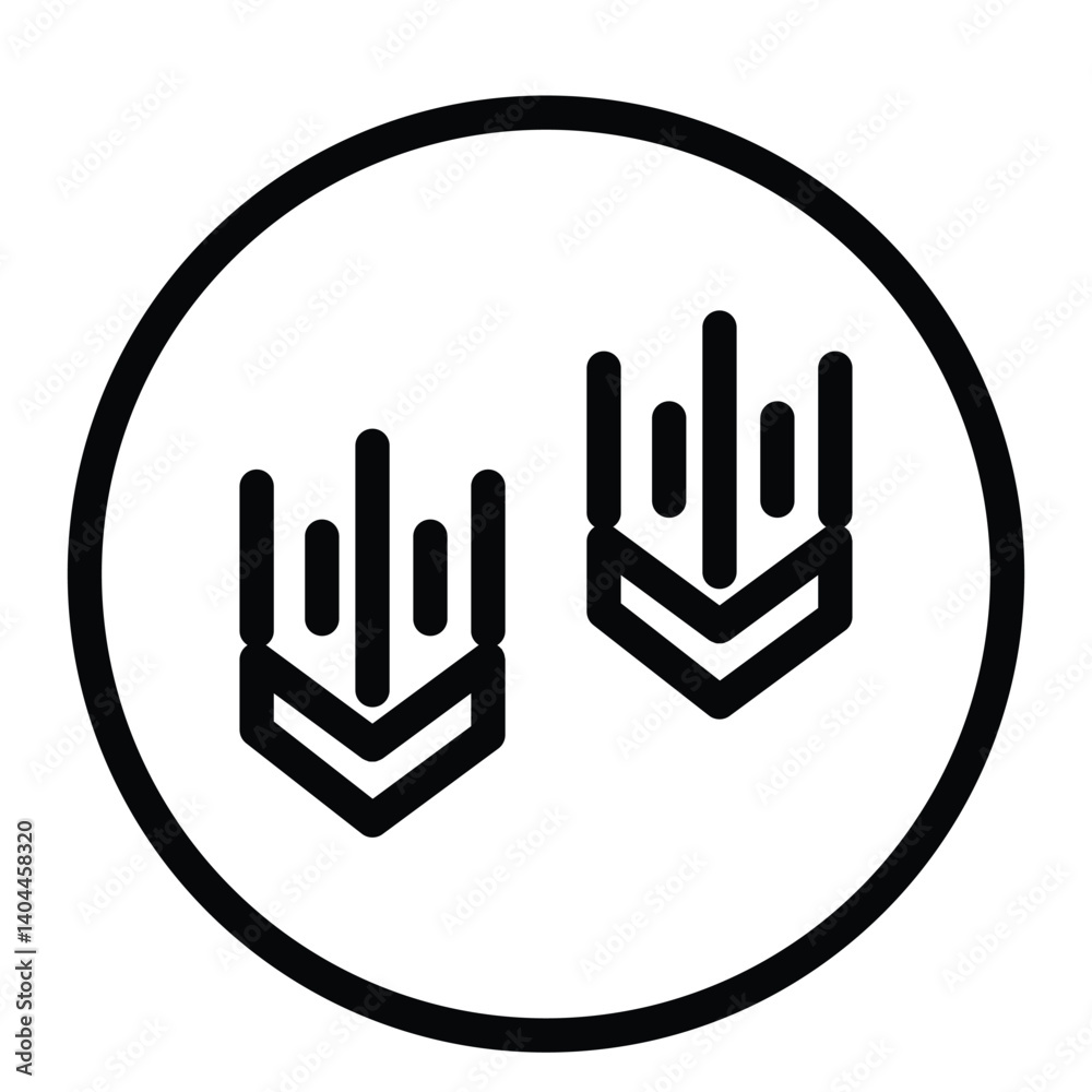 Obraz premium down arrow icon