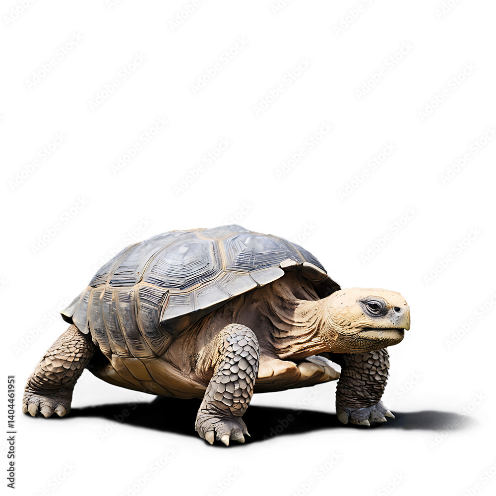 Obraz premium Slow-Moving Turtle in Natural Habitat: Exploring Shelled Wildlife and Reptile Behavior in the Forest