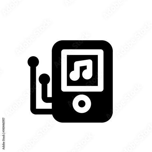 mp3 player glyph icon