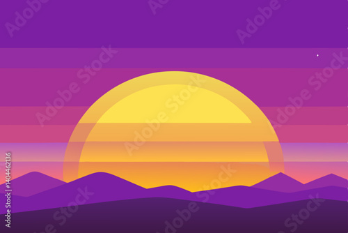 sunset over the mountains