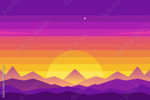vector illustration of a mountain landscape