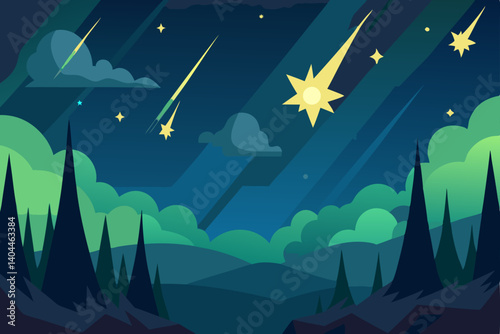 vector illustration of a night