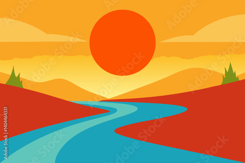 landscape with mountains