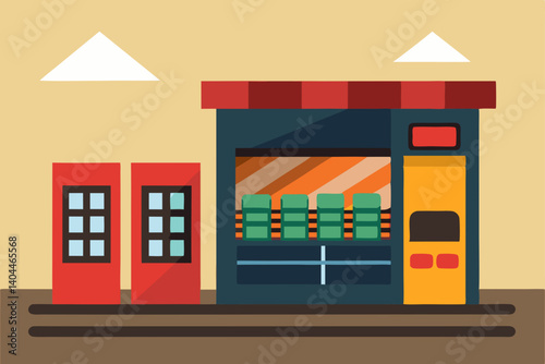 shop window with shop sign
