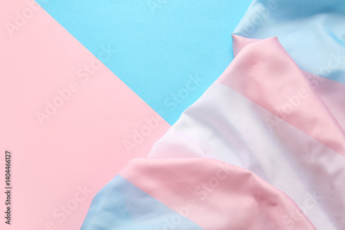 Obraz na płótnie Transgender flag on color background with space for text w salonie