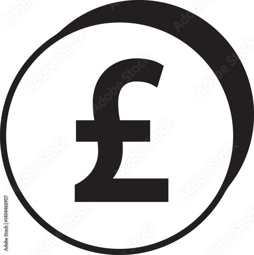 Pound Sterling icon for illustration