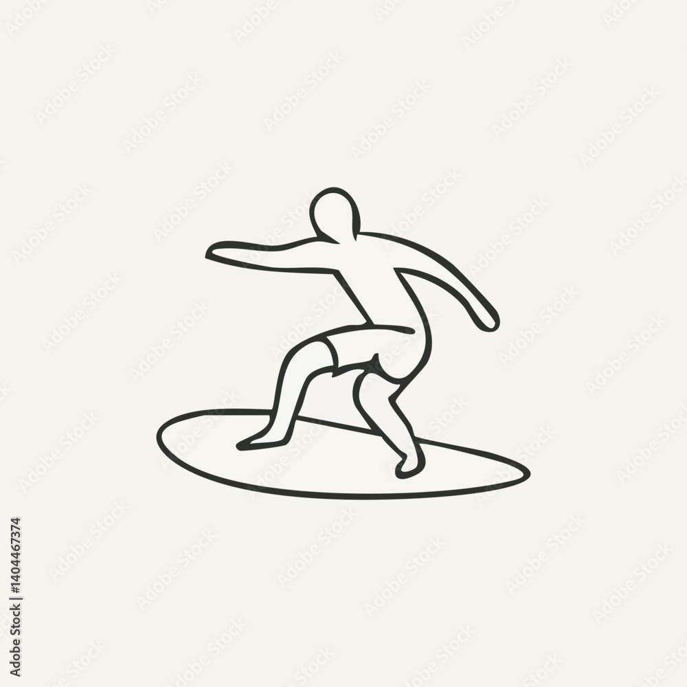 vector illustration of surfing elements in one line style vector illustration of surfing elements in one line style