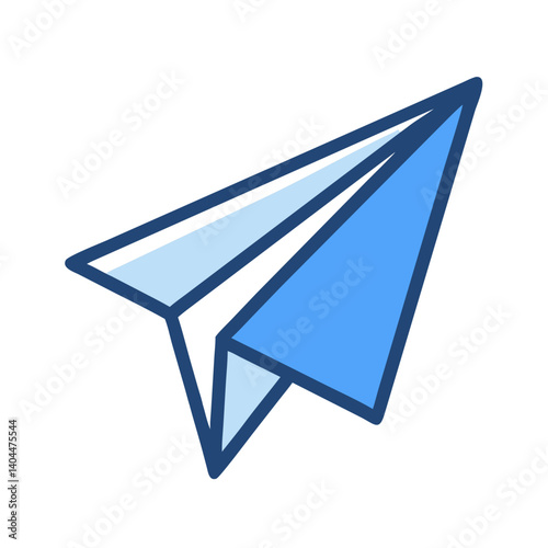 Minimalist Paper Airplane Symbol Icon Design
