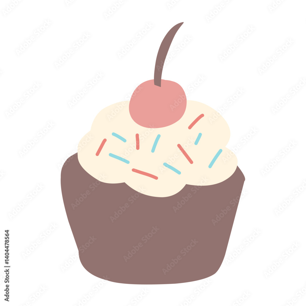 Collection of flat icons of dessert, cake illustrations Collection of flat icons of dessert, cake illustrations