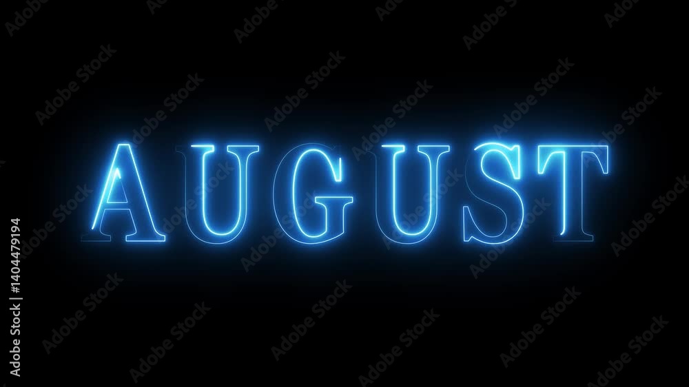Neon glowing calendar text animation. Neon glowing calendar text animation.