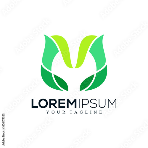 Abstract letter M logo design