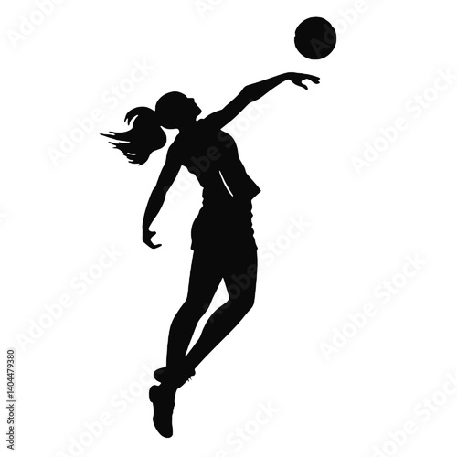 Basketball Player Silhouette Jump Shot Dunk – Vector Sports Illustration