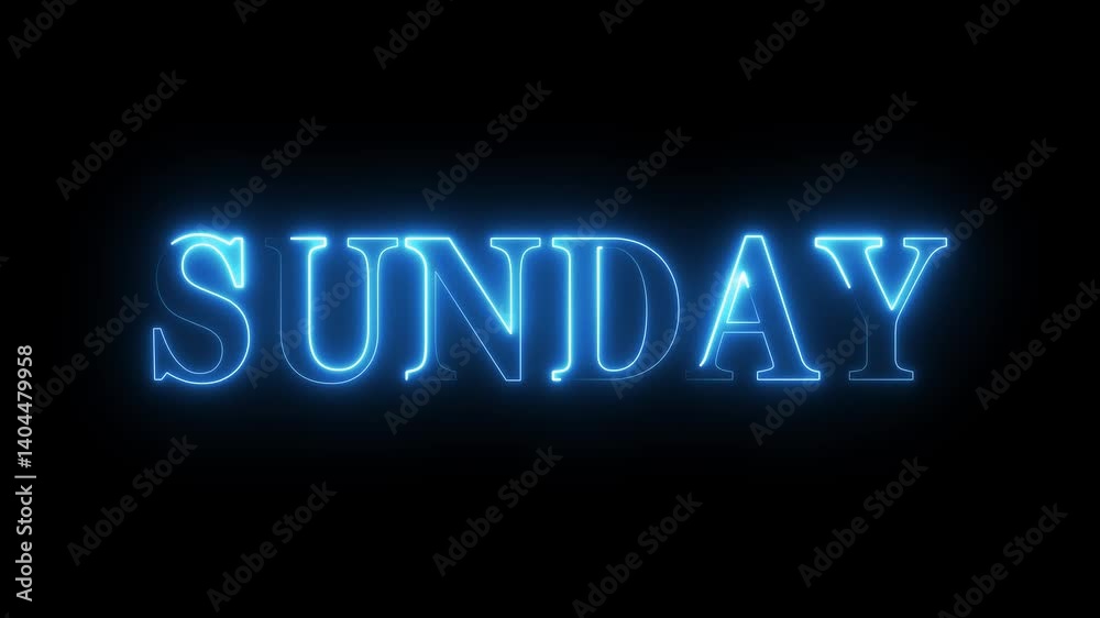  Neon glowing calendar text animation.