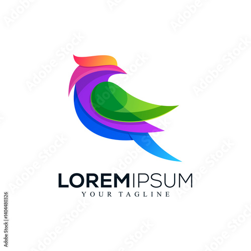 Abstract bird logo design