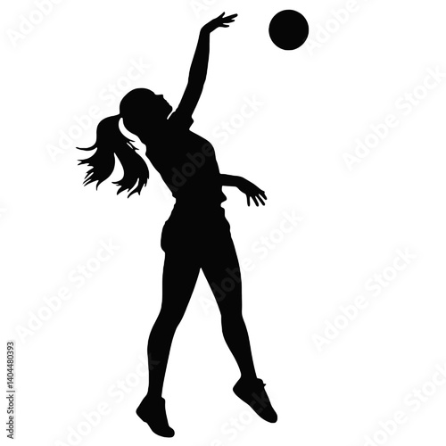 Basketball Player Silhouette Jump Shot Dunk – Vector Sports Illustration