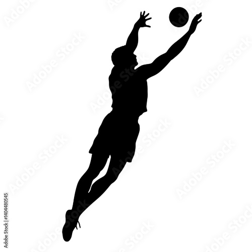Basketball Player Silhouette Jump Shot Dunk – Vector Sports Illustration