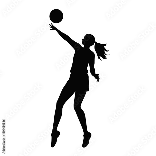 Basketball Player Silhouette Jump Shot Dunk – Vector Sports Illustration