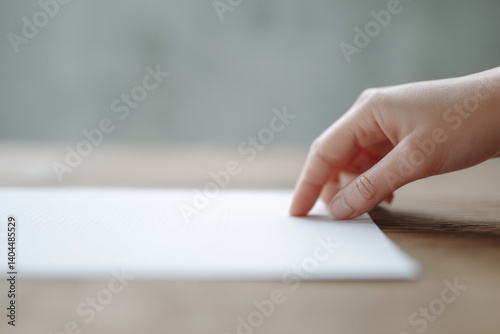 lone hand poised over blank document symbolizing start of financial journeys