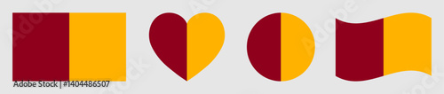Free Download Set of Rome city, Italy flags isolated. Rome city, Italy flags set in square, circle, waving flag and heart shape icons various designs element. Rome city, Italy flags collection different style. - GFXLoad
