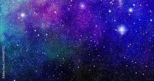 ゆっくりと動く宇宙と星の背景イラスト動画