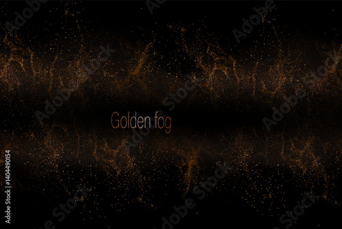 Isolated perimeter mosaic on black background, abstract design component.