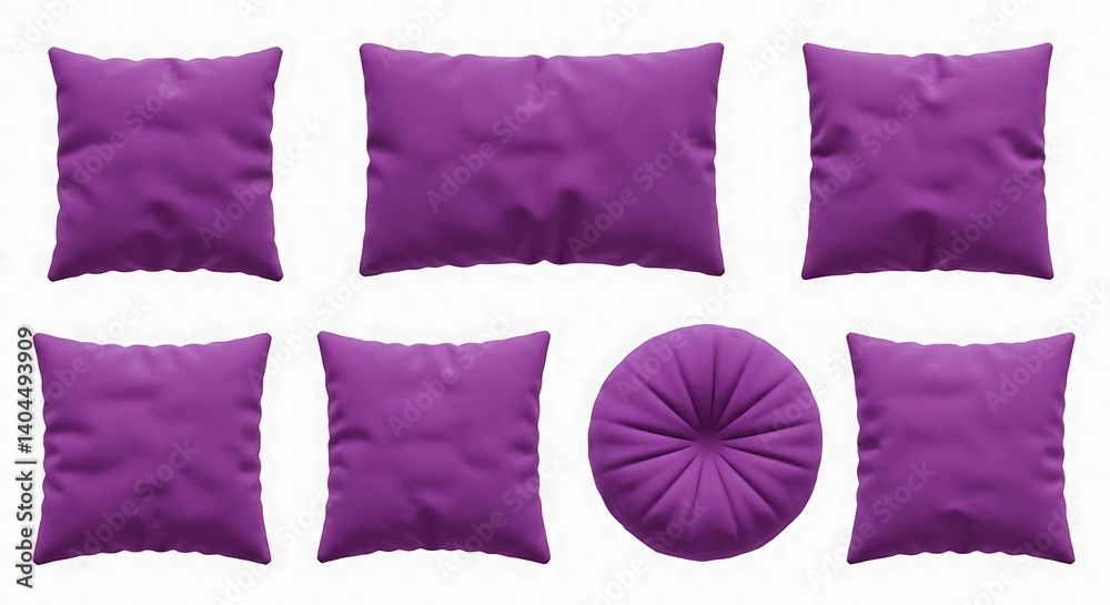 Amethyst Cushions: A Study in Soft Geometry AI Generated Amethyst Cushions: A Study in Soft Geometry AI Generated