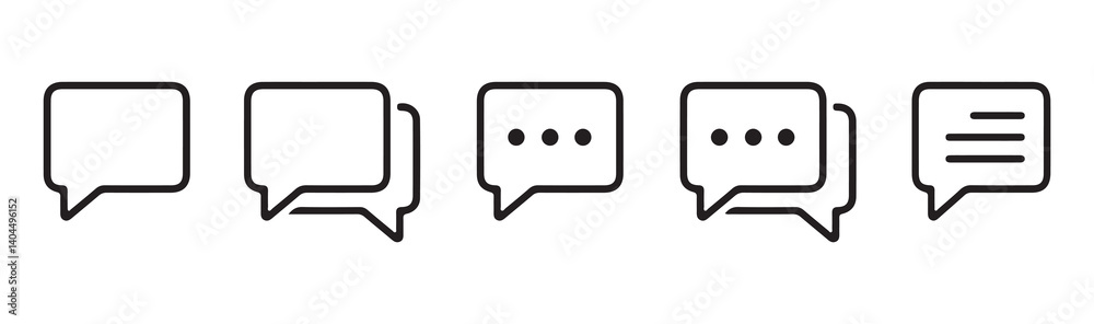 Comment icon speech bubble symbol. Blank bubbles vector icons. Message vector icons. Vector Illustration Eps 10 Comment icon speech bubble symbol. Blank bubbles vector icons. Message vector icons. Vector Illustration Eps 10