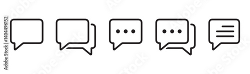 Comment icon speech bubble symbol.  Blank bubbles vector icons. Message vector icons. Vector Illustration Eps 10