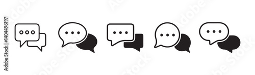 Comment icon speech bubble symbol.  Blank bubbles vector icons. Message vector icons. Vector Illustration Eps 10