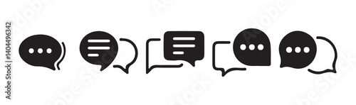Comment icon speech bubble symbol.  Blank bubbles vector icons. Message vector icons. Vector Illustration Eps 10