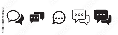 Comment icon speech bubble symbol.  Blank bubbles vector icons. Message vector icons. Vector Illustration Eps 10