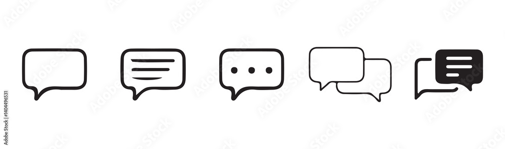 Comment icon speech bubble symbol. Blank bubbles vector icons. Message vector icons. Vector Illustration Eps 10 Comment icon speech bubble symbol. Blank bubbles vector icons. Message vector icons. Vector Illustration Eps 10