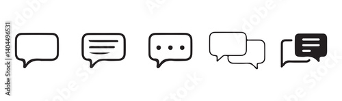Comment icon speech bubble symbol.  Blank bubbles vector icons. Message vector icons. Vector Illustration Eps 10