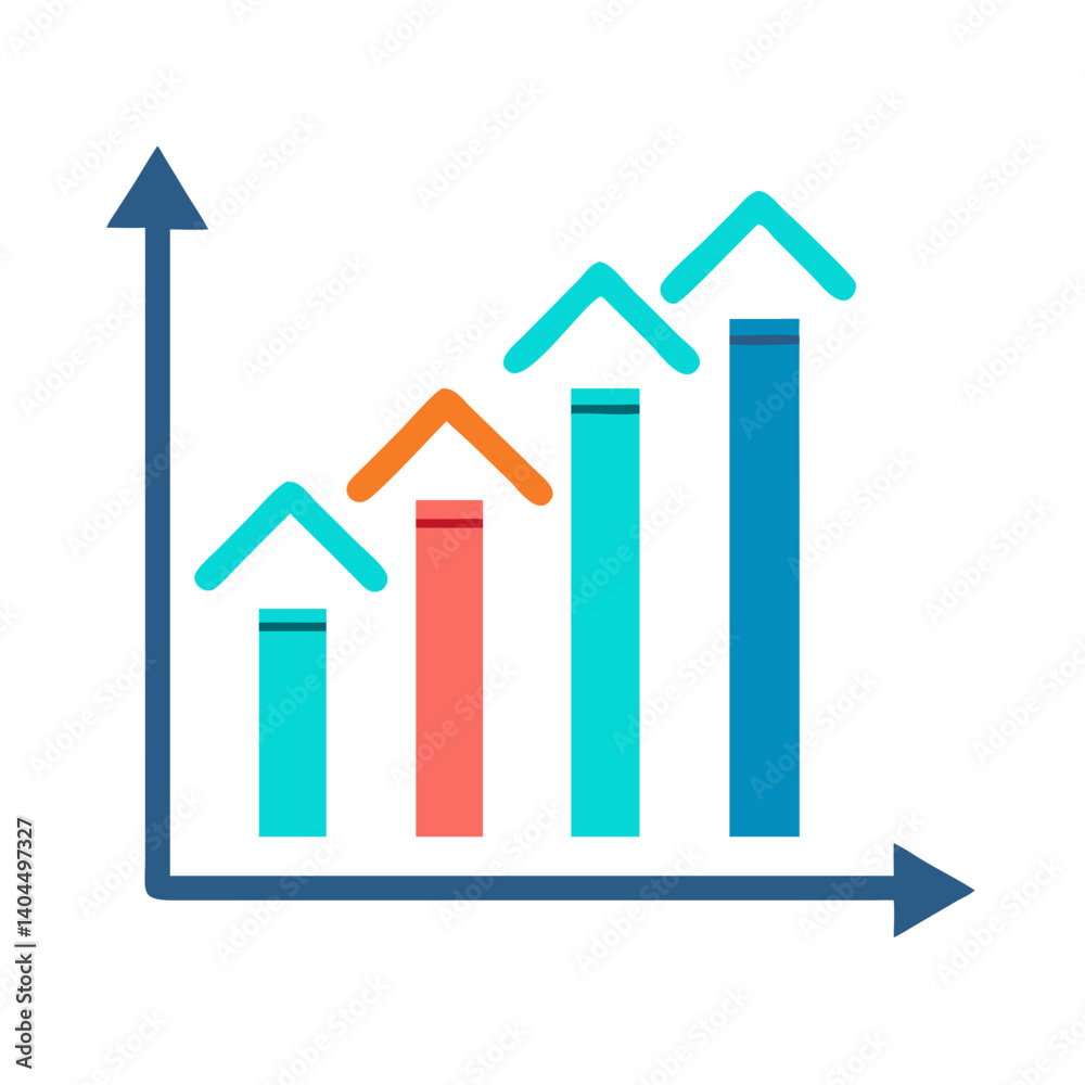 business graph with arrow business graph with arrow