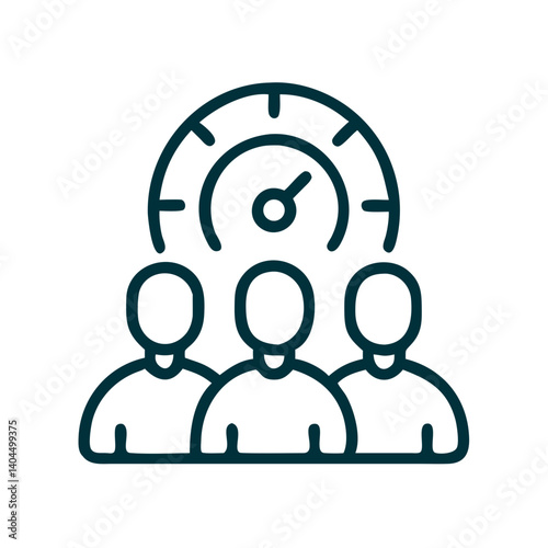 People with Speedometer Symbol Icon Design