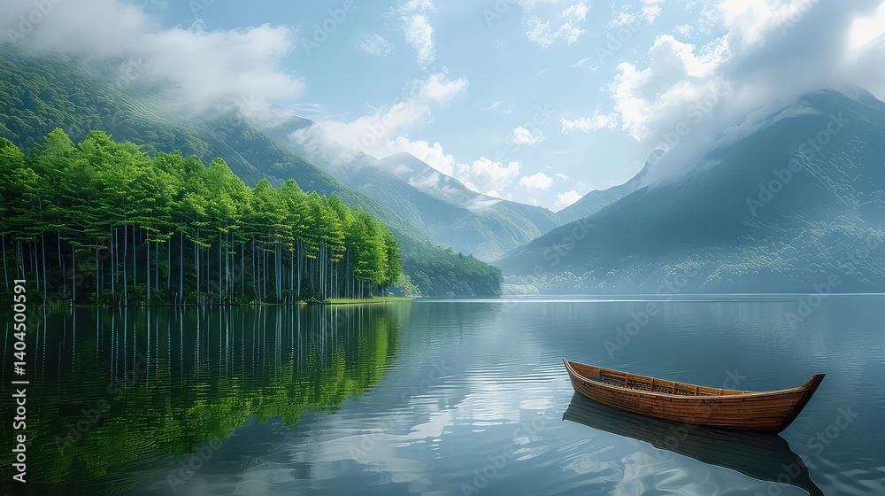 Calm lake scenic view serenity nature Calm lake scenic view serenity nature