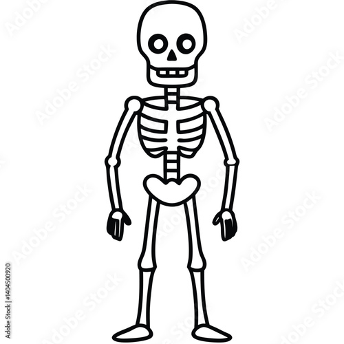 "Skull Line Art Vector Illustration"

