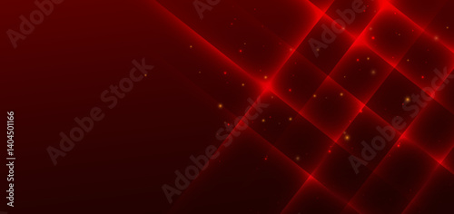Luxury red background with glowing diagonal lines elegant. Template award concept