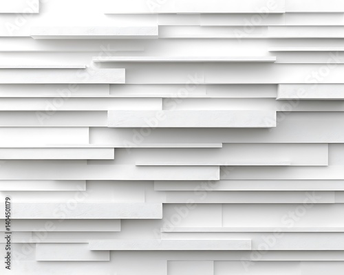 Abstract White Geometric Wall Design photo