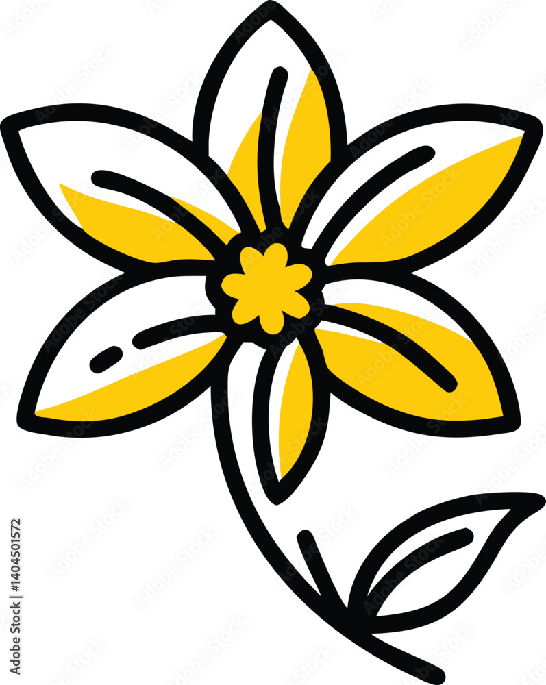 Obraz premium Borage, Yarrow, Coreopsis, Cornflower, Verbena, Allium, Alstroemeria, Bellflower, Bougainvillea, Bouvardia, flower logo icon