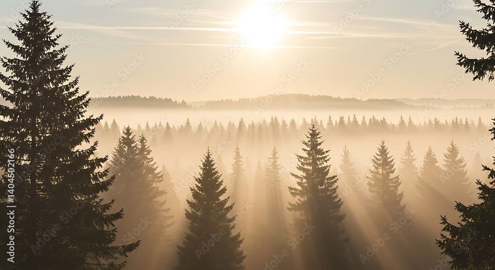 Obraz premium Golden Hour's Embrace AI Generated