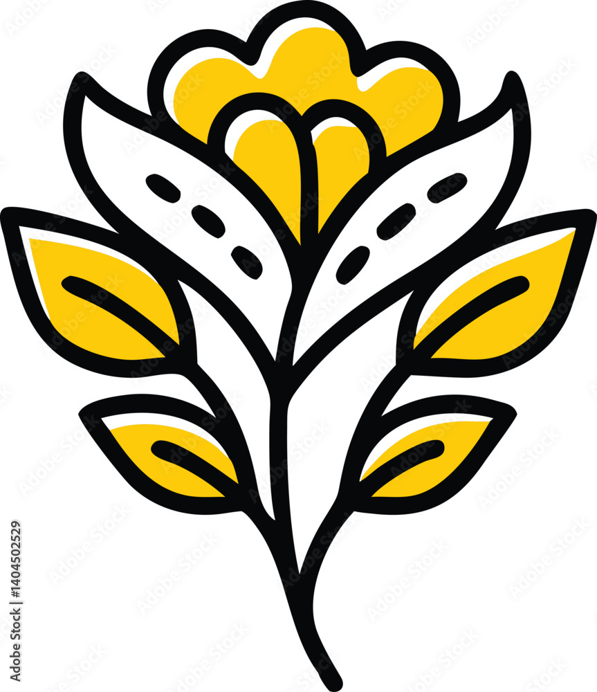 Obraz premium Borage, Yarrow, Coreopsis, Cornflower, Verbena, Allium, Alstroemeria, Bellflower, Bougainvillea, Bouvardia, flower logo icon