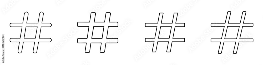 Obraz premium hashtag icon, hashtag line art - simple line art of hashtag, perfect for hashtag logos and icons